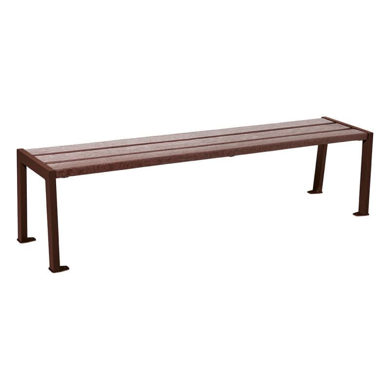 Cityscape Direct Silaos Bench (Steel and Recycled Plastic) Brown (RAL 8017)
