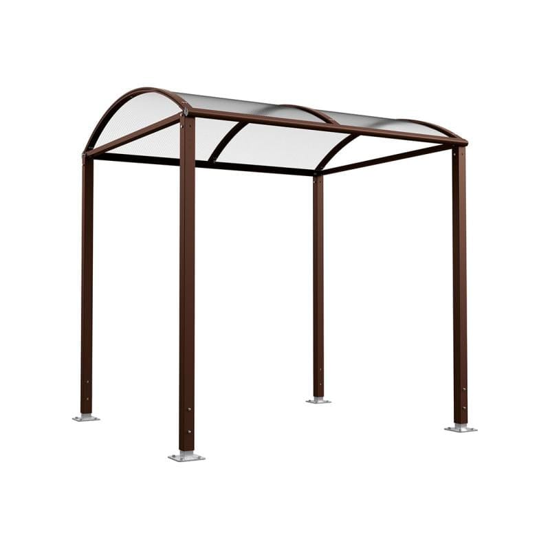 Cityscape Direct Barrel Roof Bicycle Shelter Brown (RAL 8017) / Single Unit (No Cladding)
