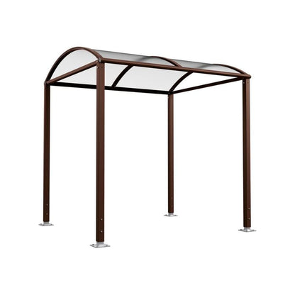 Cityscape Direct Barrel Roof Bicycle Shelter Brown (RAL 8017) / Single Unit (No Cladding)