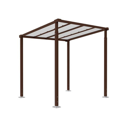 Cityscape Direct Milan Bicycle Shelter Brown (RAL 8017) / Single Unit (No Cladding)