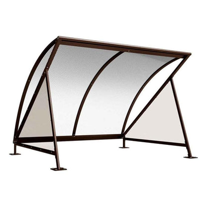 Cityscape Direct Crescent Bicycle Shelter Brown (RAL 8017) / Single Unit (without Bicycle Rack)