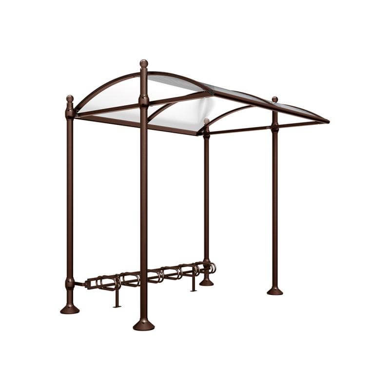 Cityscape Direct Province Bicycle Shelter Brown (RAL 8017) / Sphere / No Cladding