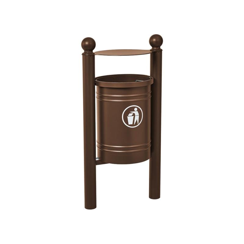 Cityscape Direct Province Litter Bin Brown (RAL 8017) / Sphere