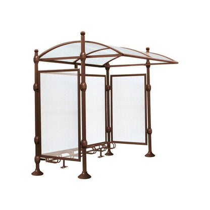 Cityscape Direct Province Bicycle Shelter Brown (RAL 8017) / Sphere / With Cladding