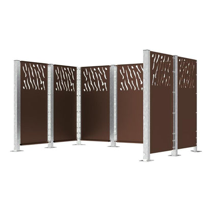 Cityscape Direct Venice Wheelie Bin Enclosure Brown (RAL 8017)