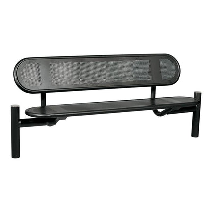 Cityscape Direct Province Seat Brushed Steel / Black RAL 9005)