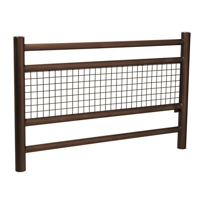Cityscape Direct Linea Railing Brushed Steel / Brown (RAL 8017)