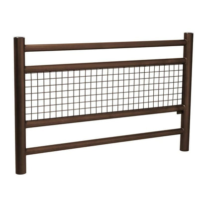 Cityscape Direct Linea Railing Brushed Steel / Brown (RAL 8017)