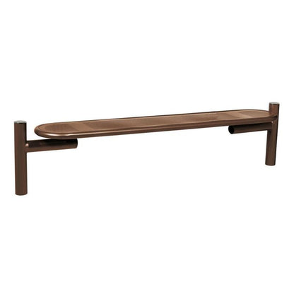 Cityscape Direct Province Bench Brushed Steel / Brown (RAL 8017)