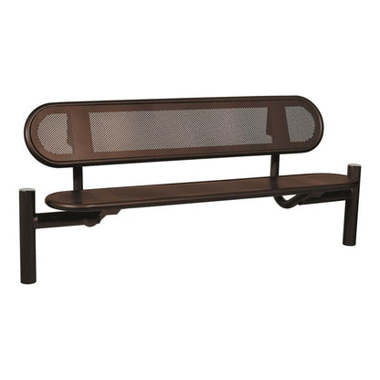 Cityscape Direct Province Seat Brushed Steel / Brown (RAL 8017)