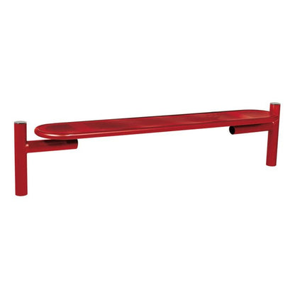 Cityscape Direct Province Bench Brushed Steel / Burgundy (RAL 3004)