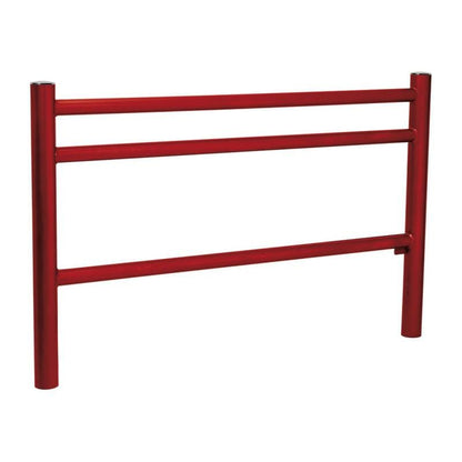 Cityscape Direct Trio Railing Brushed Steel / Burgundy (RAL 3004)