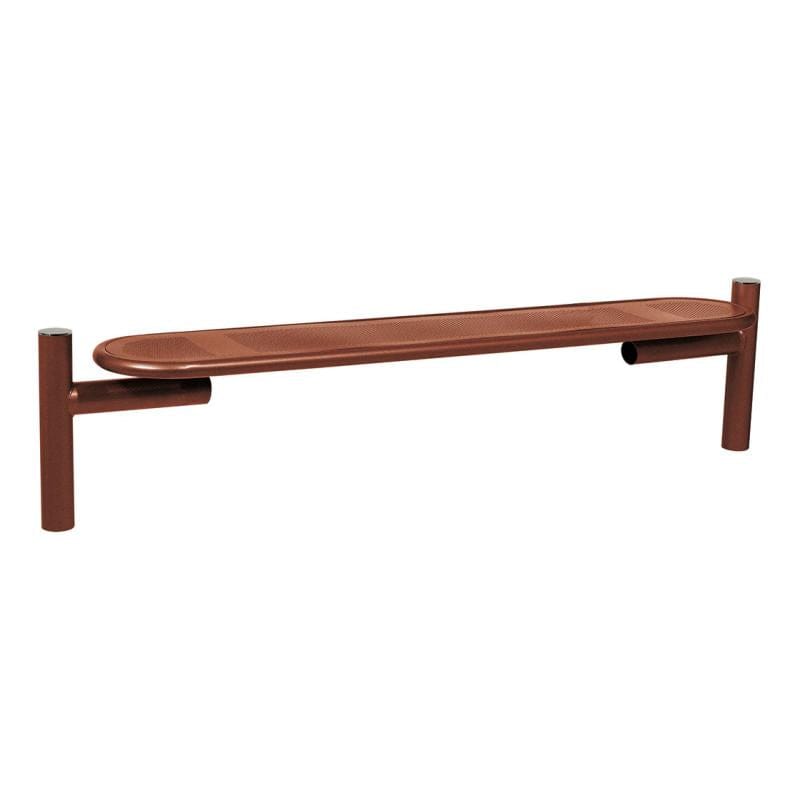 Cityscape Direct Province Bench Brushed Steel / Corten Effect