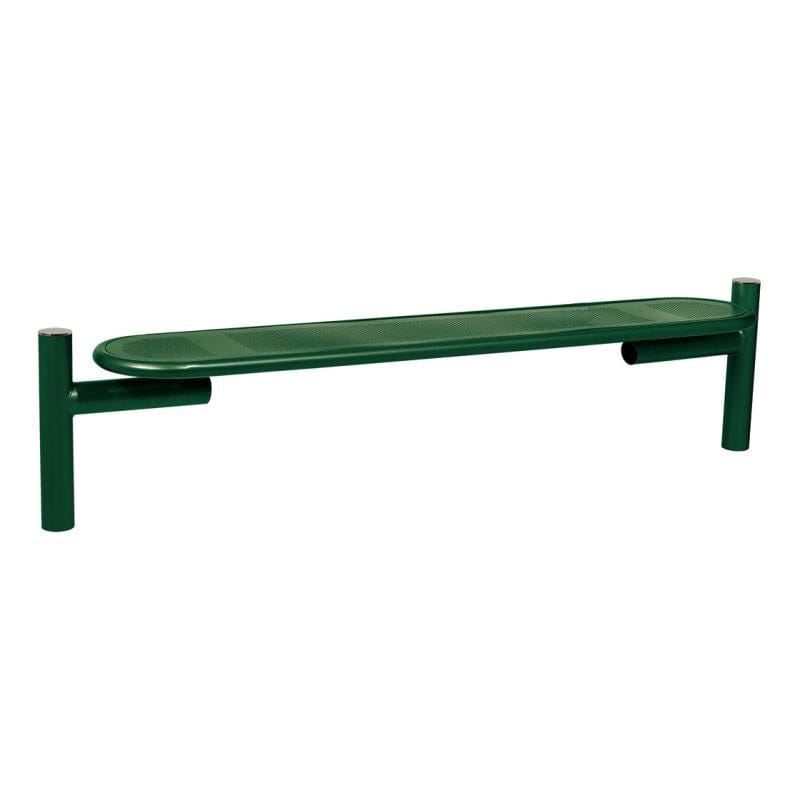 Cityscape Direct Province Bench Brushed Steel / Green (RAL 6005)