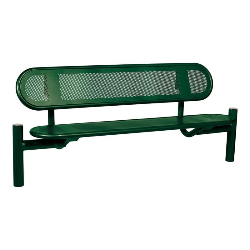 Cityscape Direct Province Seat Brushed Steel / Green (RAL 6005)