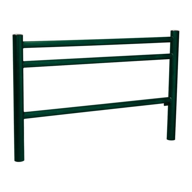 Cityscape Direct Trio Railing Brushed Steel / Green (RAL 6005)