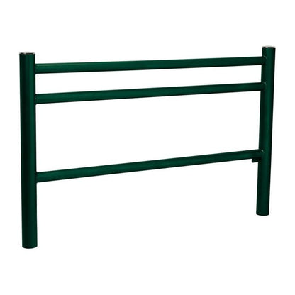 Cityscape Direct Trio Railing Brushed Steel / Green (RAL 6005)