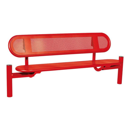 Cityscape Direct Province Seat Brushed Steel / Red (RAL 3020)