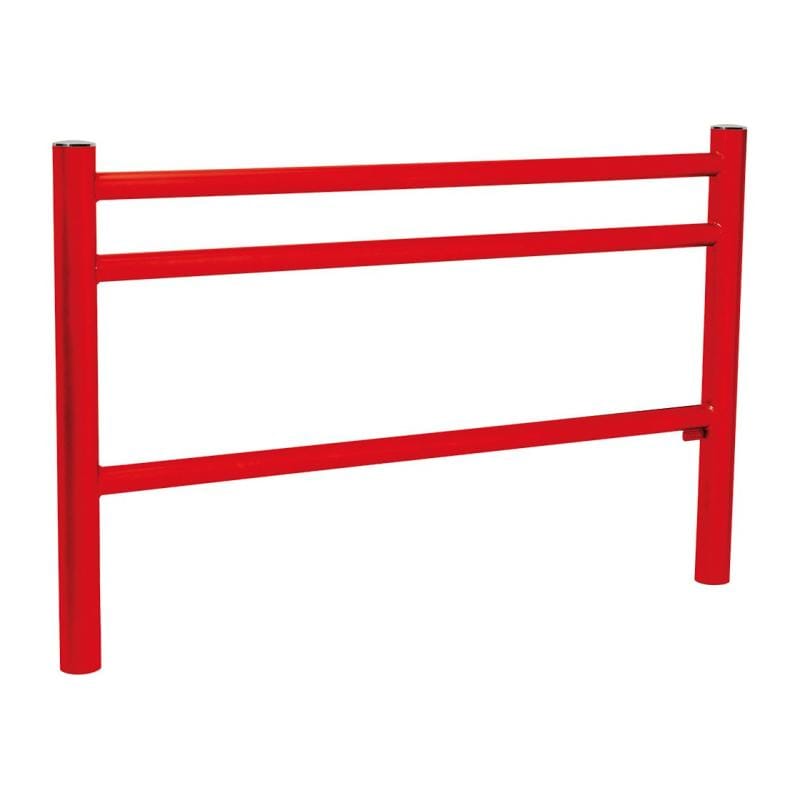 Cityscape Direct Trio Railing Brushed Steel / Red (RAL 3020)