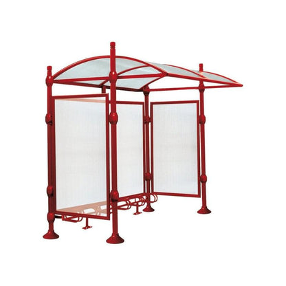 Cityscape Direct Province Bicycle Shelter Burgundy (RAL 3004) / City / With Cladding