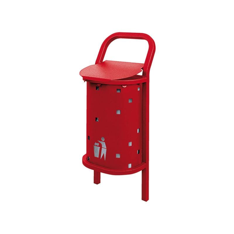 Cityscape Direct Conviviale Litter Bin Burgundy (RAL 3004