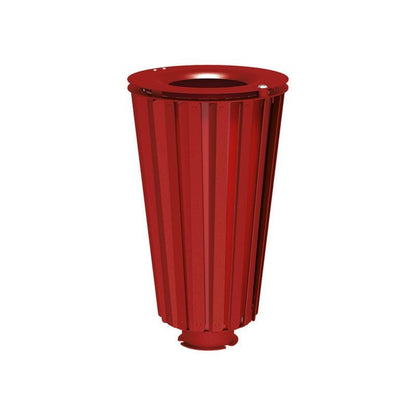 Cityscape Direct Lofoten Litter Bin (Steel) Burgundy (RAL 3004 / Galvanised and Painted Bucket (to match frame)