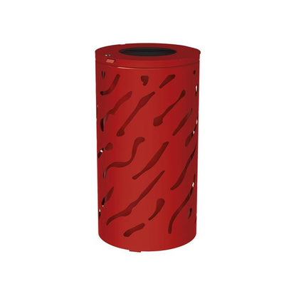 Cityscape Direct Venice Litter Bin Burgundy (RAL 3004 / Galvanised and Painted Bucket (to match frame)