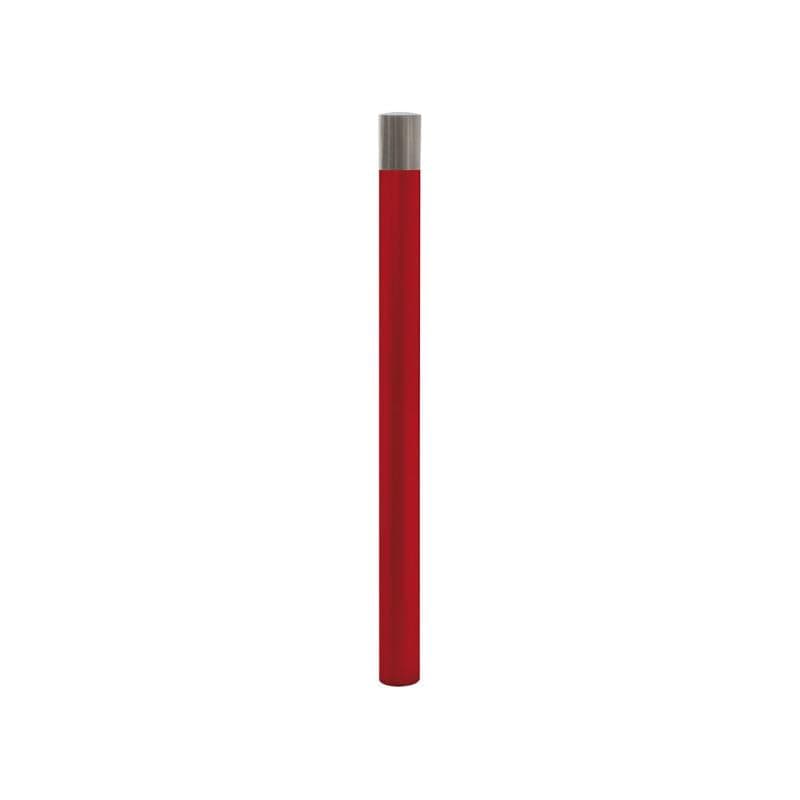 Cityscape Direct Province Brushed Steel 'High Visibility' Bollard Burgundy (RAL 3004)