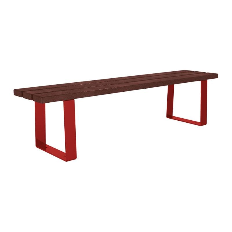 Cityscape Direct Riga Bench (Recycled Plastic) Burgundy (RAL 3004)