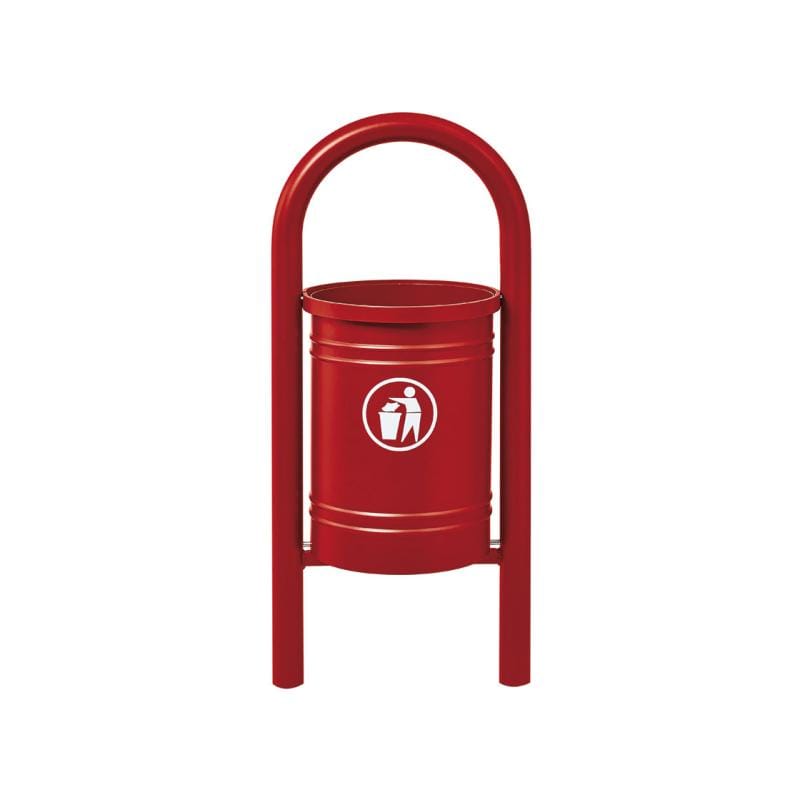 Cityscape Direct Vercors Litter Bin Burgundy (RAL 3004