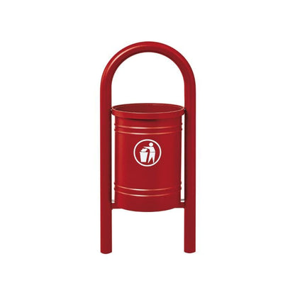 Cityscape Direct Vercors Litter Bin Burgundy (RAL 3004