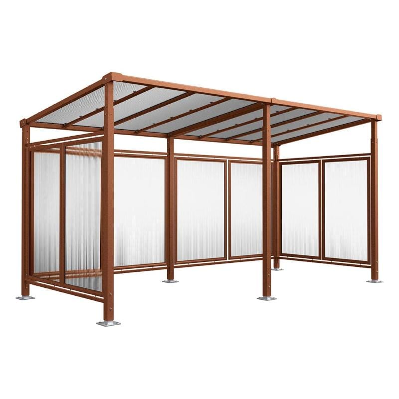 Cityscape Direct Milan Bicycle Shelter Corten Effect / Extended Unit (Full Cladding)