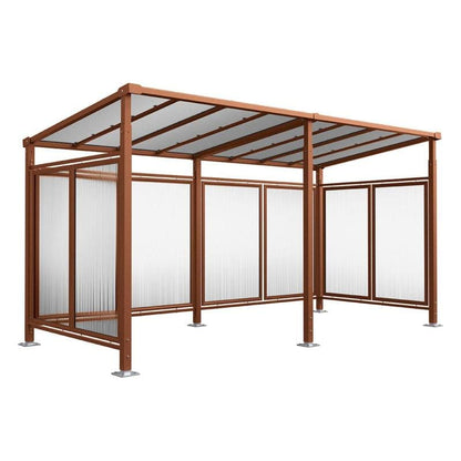 Cityscape Direct Milan Bicycle Shelter Corten Effect / Extended Unit (Full Cladding)
