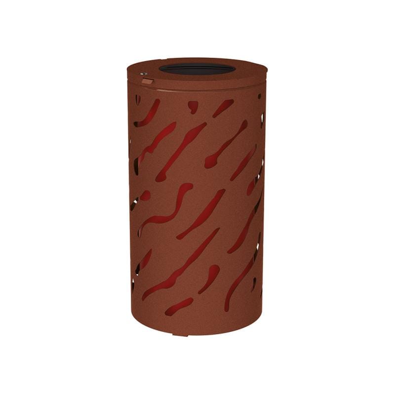 Cityscape Direct Venice Litter Bin Corten Effect / Galvanised and Painted Bucket (to match frame)