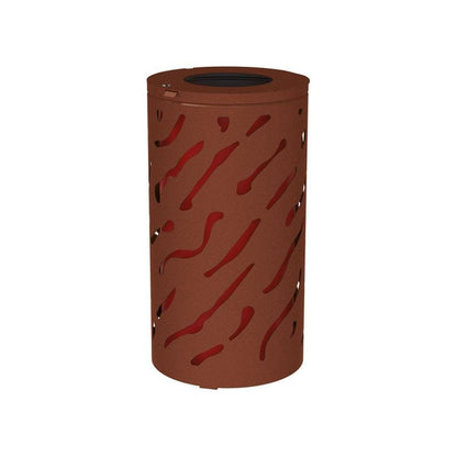 Cityscape Direct Venice Litter Bin Corten Effect / Galvanised and Painted Bucket (to match frame)