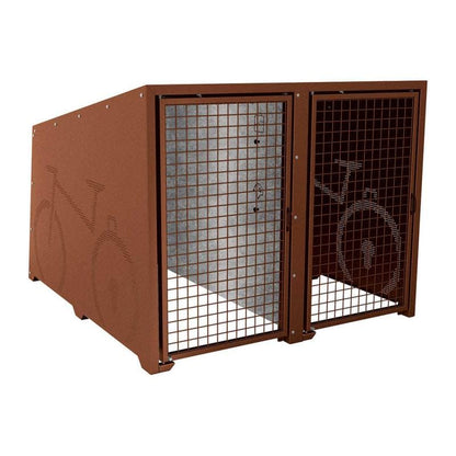 Cityscape Direct Berlin Bicycle Shelter Corten Effect / Galvanised and Painted (to match steel casing) / Not Required