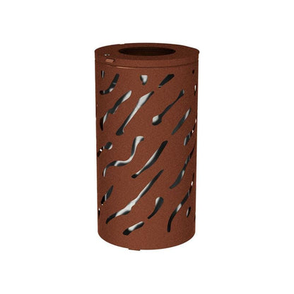 Cityscape Direct Venice Litter Bin Corten Effect / Galvanised Bucket (Unpainted)