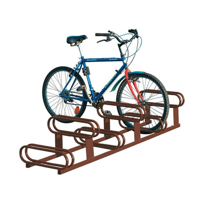 Cityscape Direct High-Low Bicycle Rack Corten Effect