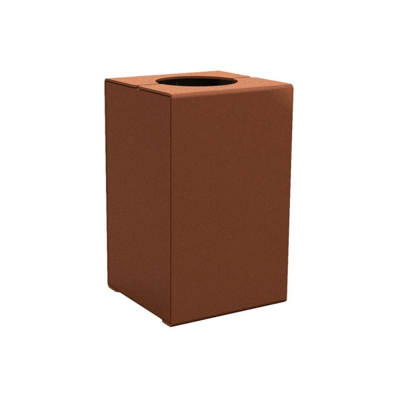 Cityscape Direct Kube Litter Bin (Steel) Corten Effect / No Lid
