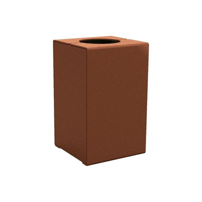 Cityscape Direct Kube Litter Bin (Steel) Corten Effect / No Lid