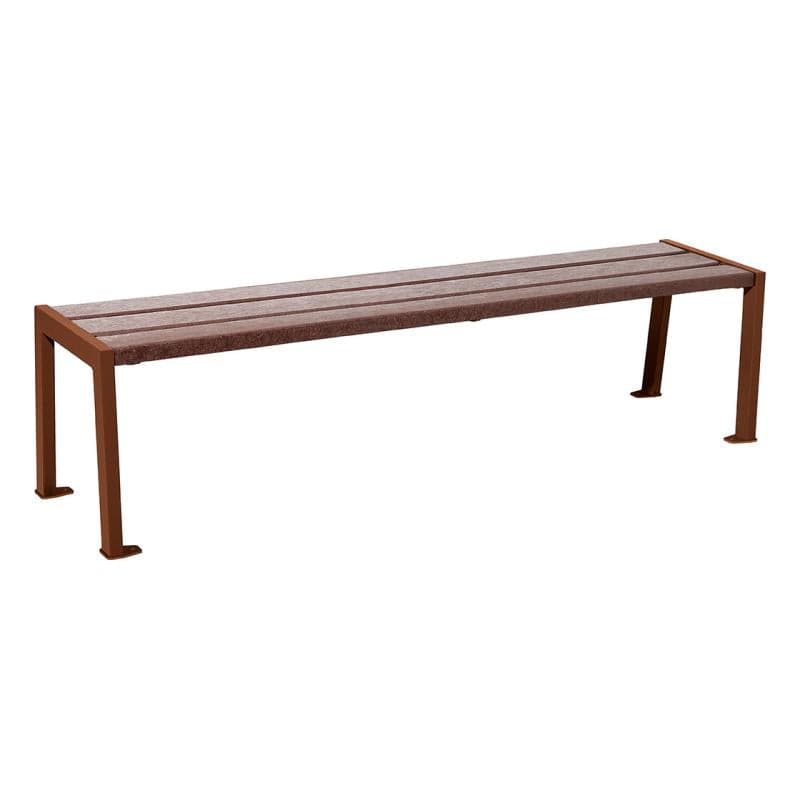 Cityscape Direct Silaos Bench (Steel and Recycled Plastic) Corten Effect