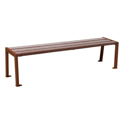 Cityscape Direct Silaos Bench (Steel and Recycled Plastic) Corten Effect