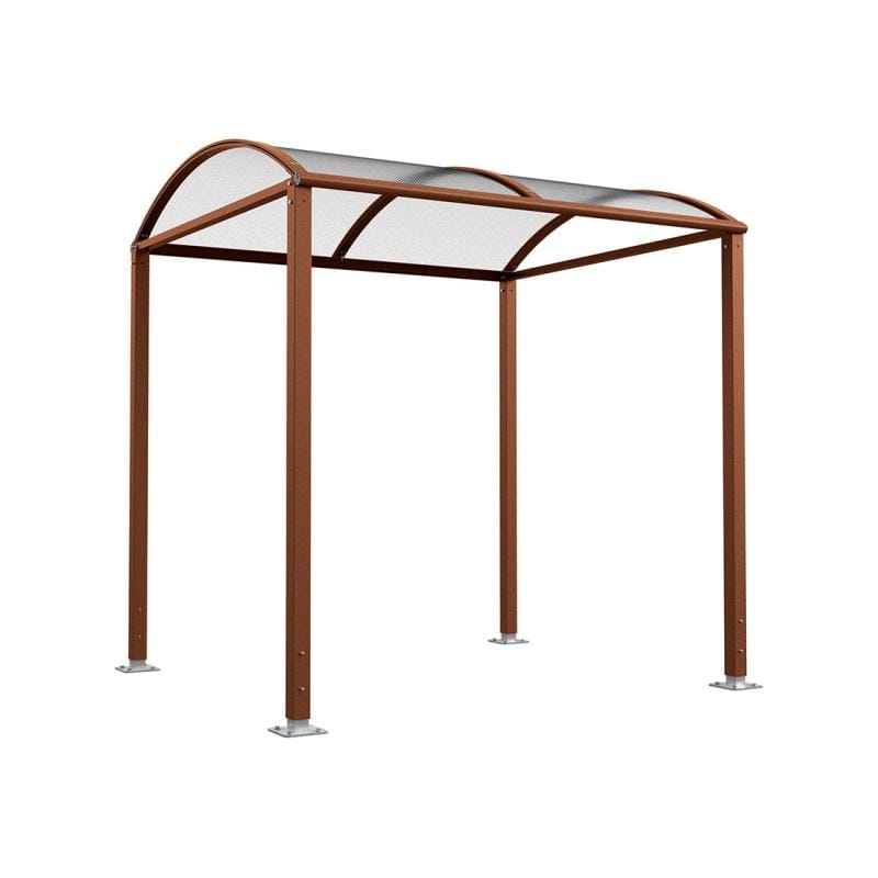 Cityscape Direct Barrel Roof Bicycle Shelter Corten Effect / Single Unit (No Cladding)