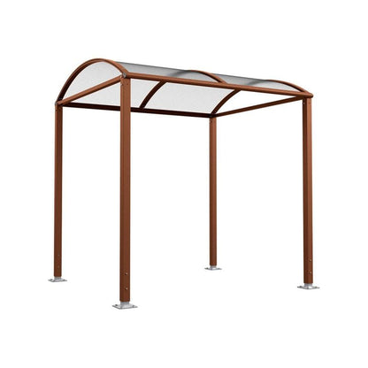 Cityscape Direct Barrel Roof Bicycle Shelter Corten Effect / Single Unit (No Cladding)