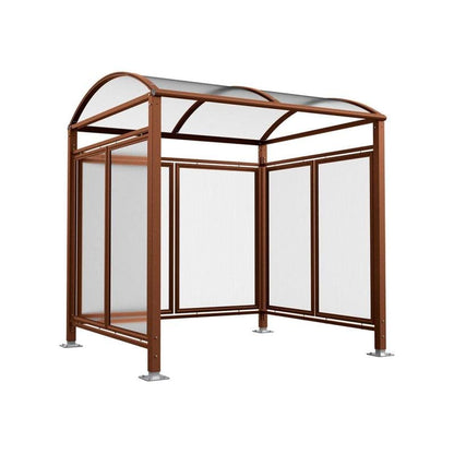 Cityscape Direct Barrel Roof Bicycle Shelter Corten Effect / Single Unit (With Cladding)