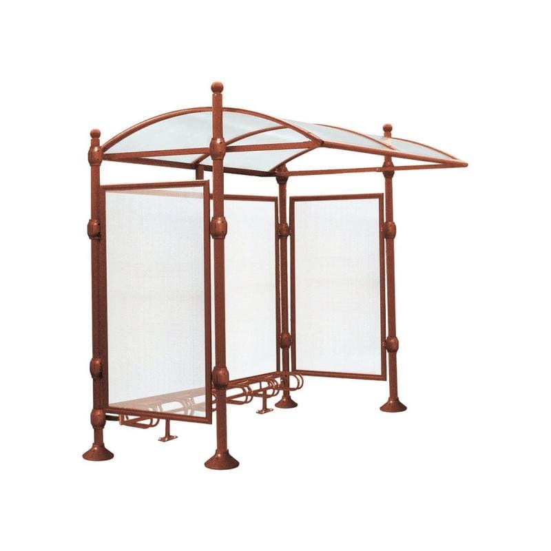 Cityscape Direct Province Bicycle Shelter Corten Effect / Sphere / With Cladding