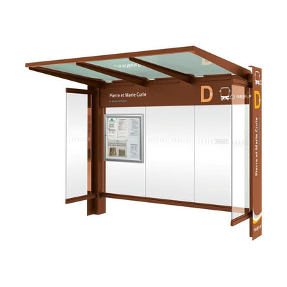 Cityscape Direct Kube Bus Shelter Corten Effect / With Side Cladding / Not Required