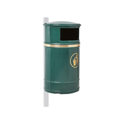 Cityscape Direct Morvan Litter Bin Green / 40 Litre (Wall Mounted)