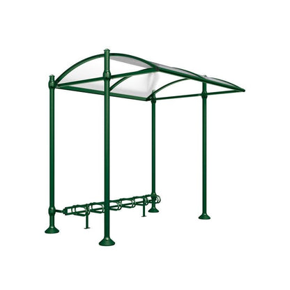 Cityscape Direct Province Bicycle Shelter Green (RAL 6005) / Agora / No Cladding