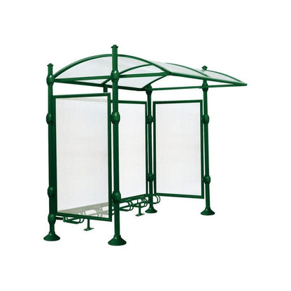 Cityscape Direct Province Bicycle Shelter Green (RAL 6005) / Agora / With Cladding